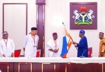 President Tinubu Presents APC Flag To Edo Guber Candidate, Okpebholo