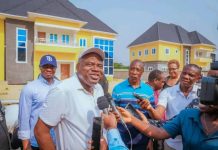 Gov. Diri inspects ongoing housing projects for Commissioners, Legislators, Civil servants